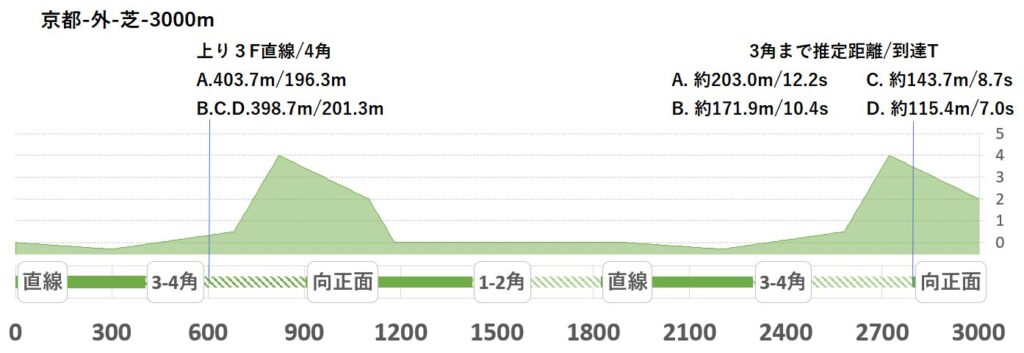 競馬予想サイト馬から小判
京都外芝3000形状